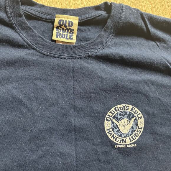 Old Guys Rule Navy Blue "Hangin' Loose" Graphic T-Shirt (Size L) - Picture 4 of 6